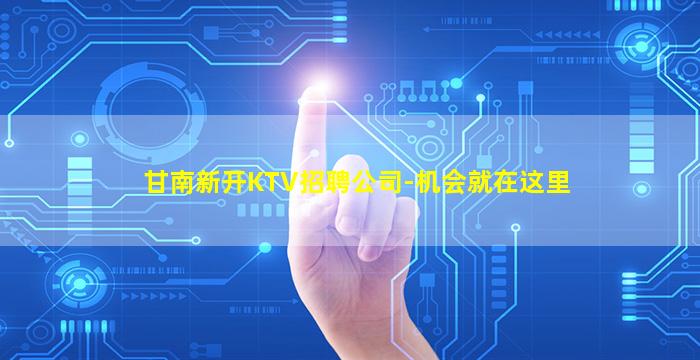 甘南新开KTV招聘公司-机会就在这里